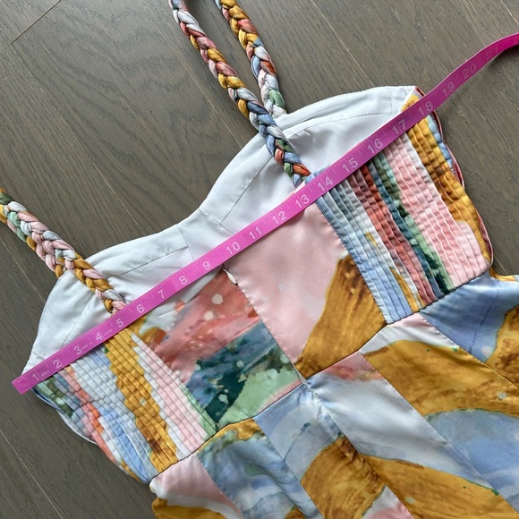 HUTCH Shyla Twist Strap Pastel Pink Yellow Dress Maxi Braided Strap - Size 10 - Picture 9 of 11